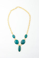 Ode To Earth Green Marquis Necklace