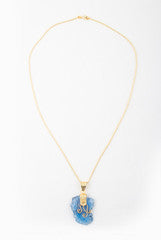 Ode To Earth Blue Solar Egyptian pendant