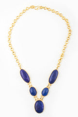 Ode To Earth Dark Blue Marquis Necklace