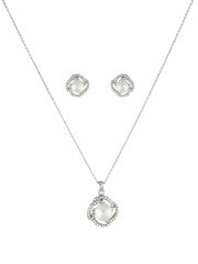 OSF Stylish Silver Color Pendant Set
