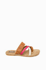 Paio Macenna Brown, Pink and White Flats