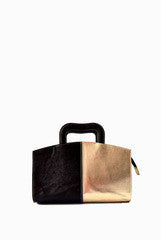 PC Clutches Movable Handle Black Purse