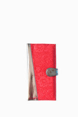 PC Clutches Grey Pink Wallet Cum Passport case