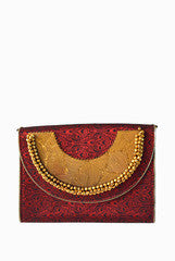 PC Clutches Maroon Neck Ghungroo Clutch