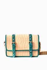 PC Clutches Turquoise Satchel