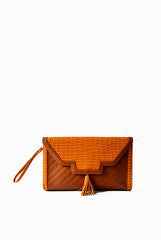 PC Clutches Tan Heart Envelope Clutch