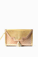 PC Clutches Silver Envelope Clutch
