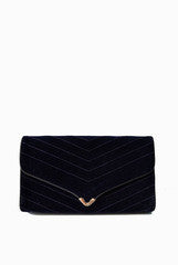 PC Clutches Navy Velvet Clutch