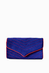 PC Clutches Blue Velvet Clutch