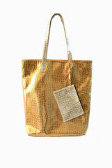 PC Clutches Gold Silver Tote