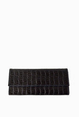 PC Clutches Black 3 Fold Snake Wallet