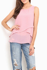 Phenomena Pink Layered Top
