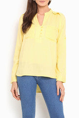 Phenomena Yellow Fold The Sleeve Top