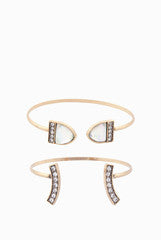 Pink Melon Crescent Moon Bracelets