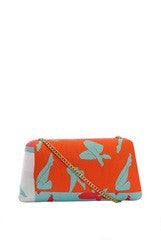 Pandora Printed Trapeze Clutch Bag