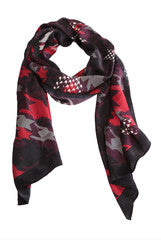 Pandora Deep Red Hounds tooth Stole