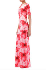 Pandora Neon Pink Long Party Maxi Dress