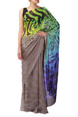 Pandora Animal Print Saree