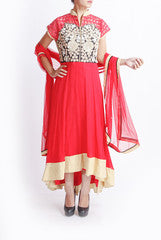 Praanaa Red Anarkali