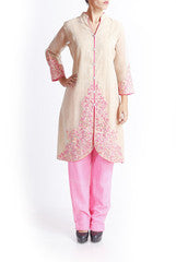 Praanaa Peach & Beige Pallazo Set
