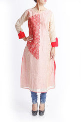 Praanaa Peach Kurta