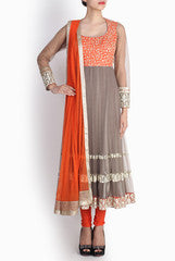 Pralii Embroidered Anarkali Suit Set