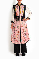 Pritam Saha Black and White Shirt Dress with Pallazos