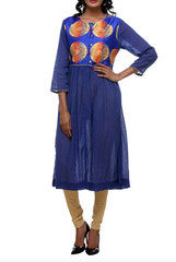 Preeti Tomar Blue Mul tunic