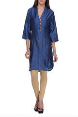 Preeti Tomar  Dark Indigo Blue Short Kurta