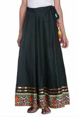 Preeti Tomar Dark Green Circular Skirt