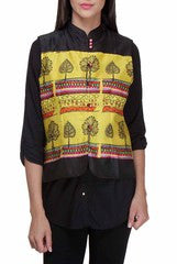 Preeti Tomar Black and Olive Aztec Jacket