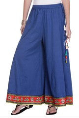 Preeti Tomar Blue Cotton Flared  Palazzo
