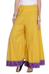 Preeti Tomar Yellow Cotton Flared  Palazzo
