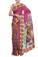 Preeti Tomar Purple Saree