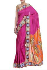 Preeti Tomar Purple Habotai Silk Saree
