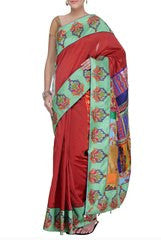 Preeti Tomar Red Handloom Chanderi Silk Saree