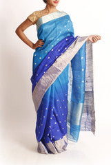 Rajyalakshmi Blue Banarsi Silk Saree