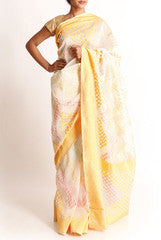 Rajyalakshmi Yellow Banarsi Silk Saree