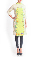 Regal Armoire Yellow & White Floral Print Kurta