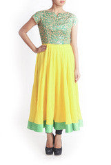 Regal Armoire Yellow & Green Anarkali