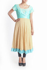 Regal Armoire Cream & Green Anarkali