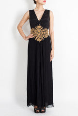Red Couture Black Royal Gown