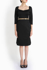 Red Couture Short Black Dress