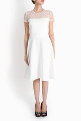 Red Couture Pearly White Frock