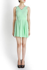 Red Couture Sea Green Short Dress