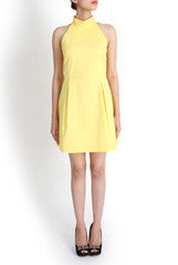 Red Couture Halter Neck Short Dress