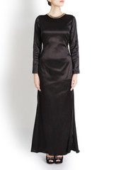 Red Couture Black Gown