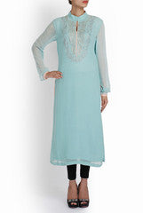 Ridhi Arora Pastel Blue With Swarovski Work