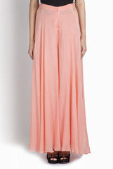Ridhi Arora Peach Chiffon Sharara Pants