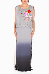 RSVP Shaded Grey Blouse-on Gown